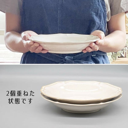 Ange 6.3 Deep Plate, Large Plate, Mino Ware, Made in Japan